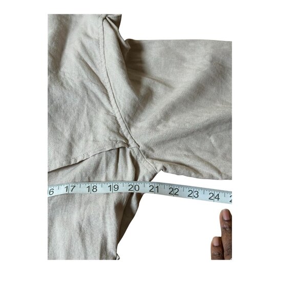 A New Day Women's Linen Long Sleeve Belted Trench Coat Tan Size XL Fall Fashion - Picture 6 of 8